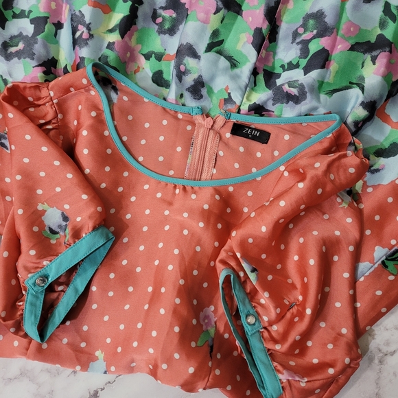 💋2 for $49 • GUD VINTAGE PUFF SLEEVES FIT AND FLARE DRESS - Picture 5 of 6